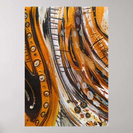 ラグジュアリー抽象芸術パターナートラグジュアリー抽象芸術アート ポスター (正面)