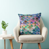 ラグジュアリー数々のカラーグリッターマーメイドはかりで測 クッション (椅子)