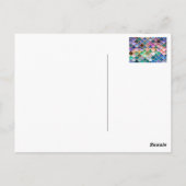 ラグジュアリー数々のサマーカラーグリッターマーメイドはかりで測 ポストカード (裏面)