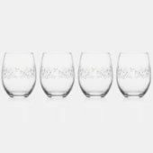 ラグジュアリー春ワイルドフラワーバードバラガーデンシームレス ステムなしワイングラス (裏面)