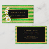 ラグジュアリー最高のグ人気があるリー金ゴールドグリッター 名刺 (正面/裏面)