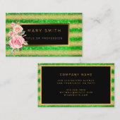 ラグジュアリー最高のグ人気があるリー金ゴールドグリッター 名刺 (正面/裏面)