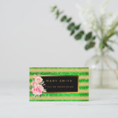 ラグジュアリー最高のグ人気があるリー金ゴールドグリッター 名刺 (スタンド正面)