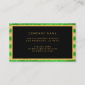 ラグジュアリー最高のグ人気があるリー金ゴールドグリッター 名刺 (裏面)