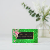 ラグジュアリー最高のグ人気があるリー金ゴールドグリッター 名刺 (スタンド正面)