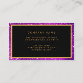 ラグジュアリー最高のパープ人気があるル金ゴールドグリッター 名刺 (裏面)