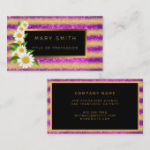 ラグジュアリー最高のパープ人気があるル金ゴールドグリッター 名刺 (正面/裏面)