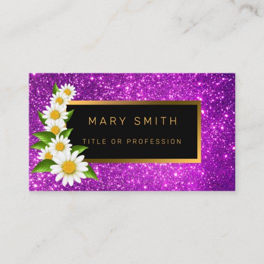 ラグジュアリー最高のパープ人気があるル金ゴールドグリッター 名刺 (正面)