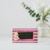 ラグジュアリー最高のパープ人気があるル金ゴールドグリッター 名刺 (スタンド正面)