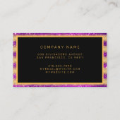 ラグジュアリー最高のパープ人気があるル金ゴールドグリッター 名刺 (裏面)