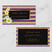 ラグジュアリー最高のパープ人気があるル金ゴールドグリッター 名刺 (正面/裏面)