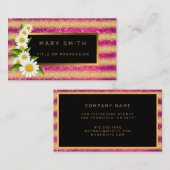 ラグジュアリー最高のピ人気があるンク金ゴールドグリッター 名刺 (正面/裏面)