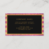 ラグジュアリー最高のピ人気があるンク金ゴールドグリッター 名刺 (裏面)