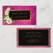 ラグジュアリー最高のピ人気があるンク金ゴールドグリッター 名刺 (正面/裏面)