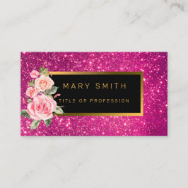 ラグジュアリー最高のピ人気があるンク金ゴールドグリッター 名刺