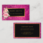 ラグジュアリー最高のピ人気があるンク金ゴールドグリッター 名刺 (正面/裏面)