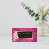 ラグジュアリー最高のピ人気があるンク金ゴールドグリッター 名刺 (スタンド正面)