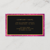 ラグジュアリー最高のピ人気があるンク金ゴールドグリッター 名刺 (裏面)