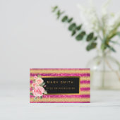 ラグジュアリー最高のピ人気があるンク金ゴールドグリッター 名刺 (スタンド正面)