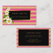 ラグジュアリー最高のピ人気があるンク金ゴールドグリッター 名刺 (正面/裏面)