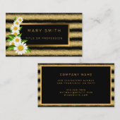 ラグジュアリー最高のブ人気があるラック金ゴールドグリッター 名刺 (正面/裏面)