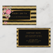 ラグジュアリー最高のブ人気があるラック金ゴールドグリッター 名刺 (正面/裏面)