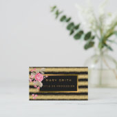 ラグジュアリー最高のブ人気があるラック金ゴールドグリッター 名刺 (スタンド正面)