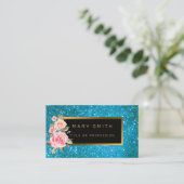 ラグジュアリー最高のブ人気があるルー金ゴールドグリッター 名刺 (スタンド正面)