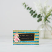 ラグジュアリー最高のブ人気があるルー金ゴールドグリッター 名刺 (スタンド正面)