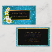 ラグジュアリー最高のブ人気があるルー金ゴールドグリッター 名刺 (正面/裏面)