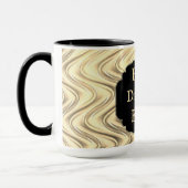 ラグジュアリー最高の金ゴールド「ドーターエバー」デザイン マグカップ (左)