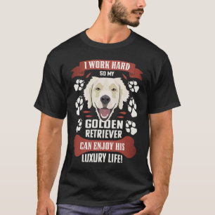 ラグジュアリー楽しむライフゴールデンレトリバー Tシャツ