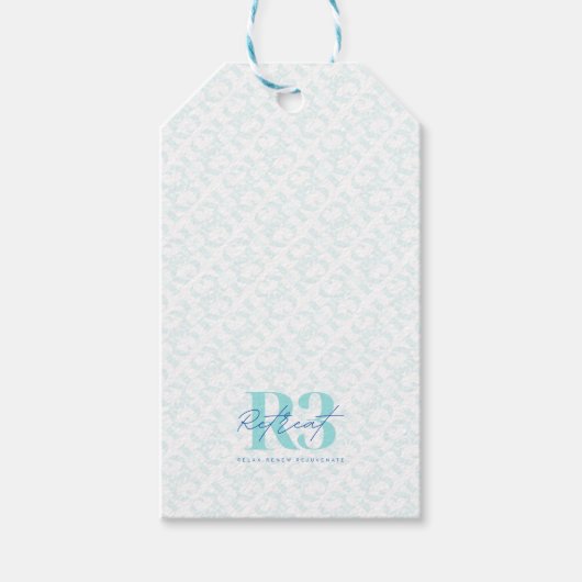 ラグジュアリー気にセルフウェルネスリトリート企業のイベント ギフトタグ (正面)