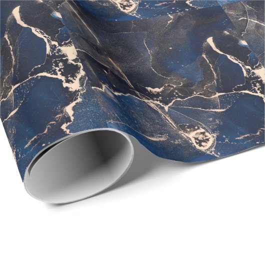 ラグジュアリー流体アート:抽象芸術アルコール – インク ラッピングペーパー (ロールコーナー)