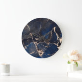 ラグジュアリー流体アート：抽象芸術アルコール – インク ラージ壁時計 (ホーム)