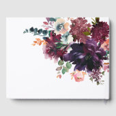 ラグジュアリー深いフローラ結婚ブーケ ゲストブック (裏面)