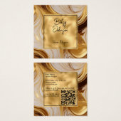 ラグジュアリー溶融金ゴールドグリッター名刺 (正面&裏面)