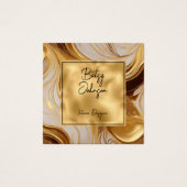 ラグジュアリー溶融金ゴールドグリッター名刺 (正面)