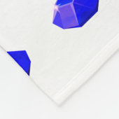 ラグジュアリー王室のなブルーのダイヤカスタムモンドの画像を印刷 フリースブランケット (角)