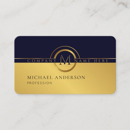 ラグジュアリー王室のゴールデンラウンド抽象芸術プロフェッショナル 名刺 (正面)