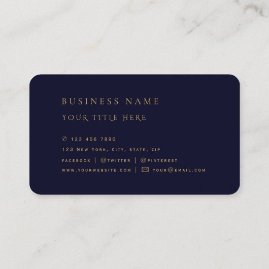 ラグジュアリー王室のゴールデンラウンド抽象芸術プロフェッショナル 名刺 (裏面)