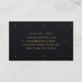 ラグジュアリー王室のダークブルー金ゴールド 名刺 (裏面)