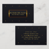 ラグジュアリー王室のダークブルー金ゴールド 名刺 (正面/裏面)