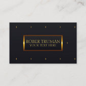 ラグジュアリー王室のダークブルー金ゴールド 名刺 (正面)