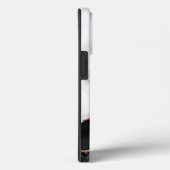 ラグジュアリー王室のブラックアゲート金ゴールド名前をカスタムするモノグラム Case-Mate iPhoneケース (裏面 / 右)