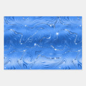 ラグジュアリー王室のブルー背景 ラッピングペーパーシート (正面)