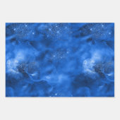 ラグジュアリー王室のブルー背景 ラッピングペーパーシート (正面3)