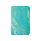 ラグジュアリー王室のマーブルエレガント金ゴールドブルー バスマット (正面縦)