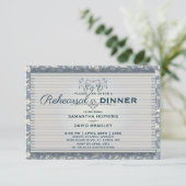 ラグジュアリー王室のヴィンテージリハーサルディナーカード 招待状 (スタンド正面)