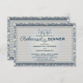 ラグジュアリー王室のヴィンテージリハーサルディナーカード 招待状 (正面/裏面)